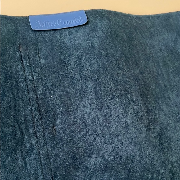 Jeffrey Campbell Teal Rhinestone Belt Micro Skirt - Picture 3 of 7